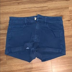 blue jean shorts